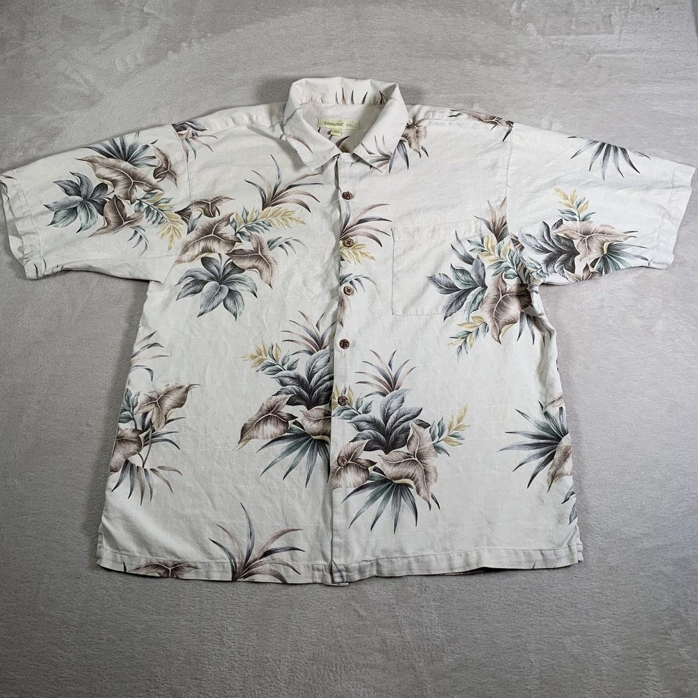 Joseph & Feiss Shirt Fits Mens XL Silk Hawaiian Aloha Camp Floral Short Sleeve